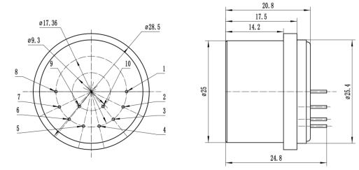 KT-JB5石英挠性加速度计-JB5-A的外形尺寸和管脚定义.png